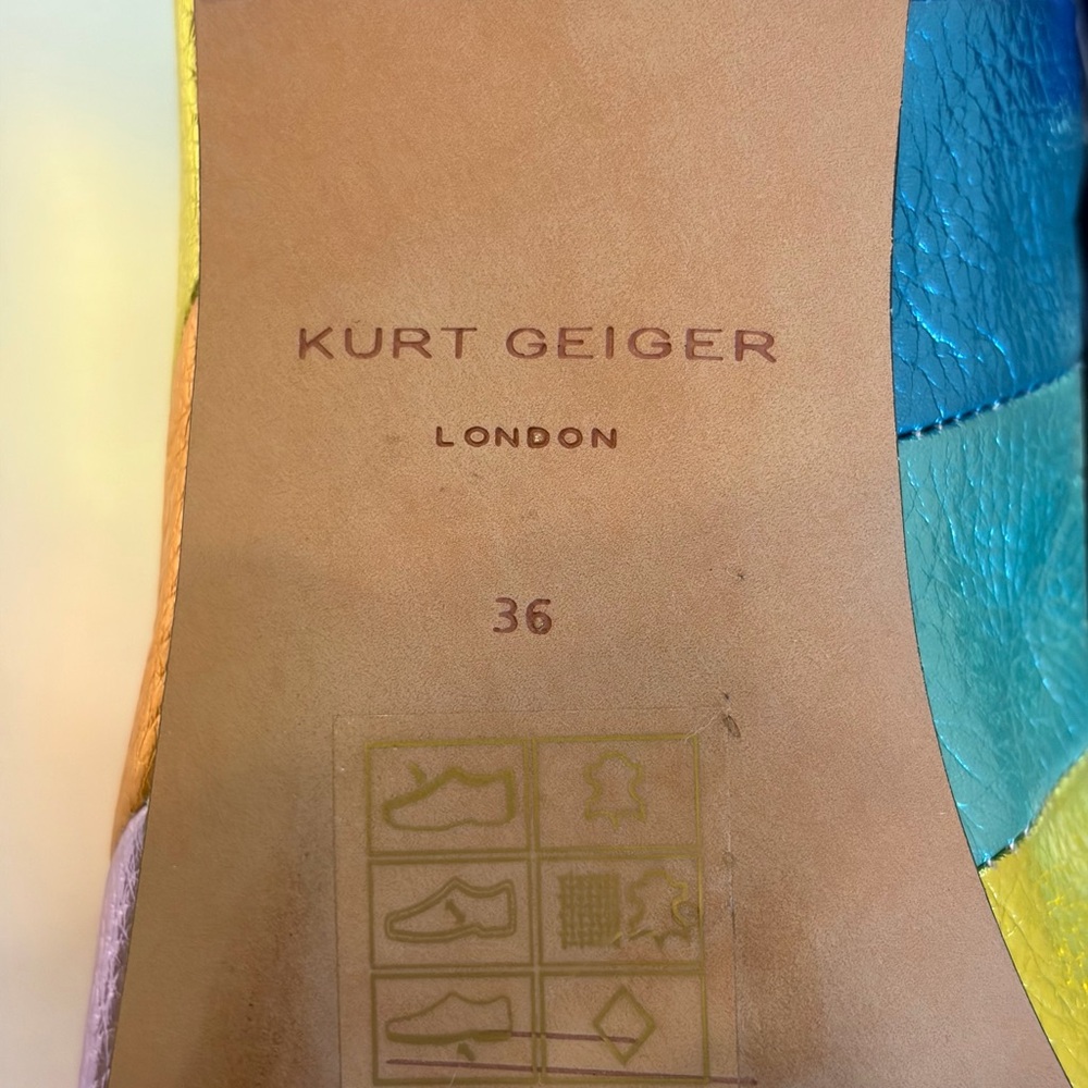Kurt Geiger Pink, Purple, and Orange Flats - Picture 5 of 5